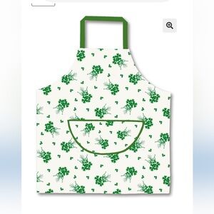 Green Clover Print Kitchen Apron *New in Package*